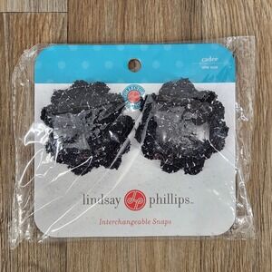 Lindsay Phillips Interchangeable Snaps Cadde Black Flower Collection Edition